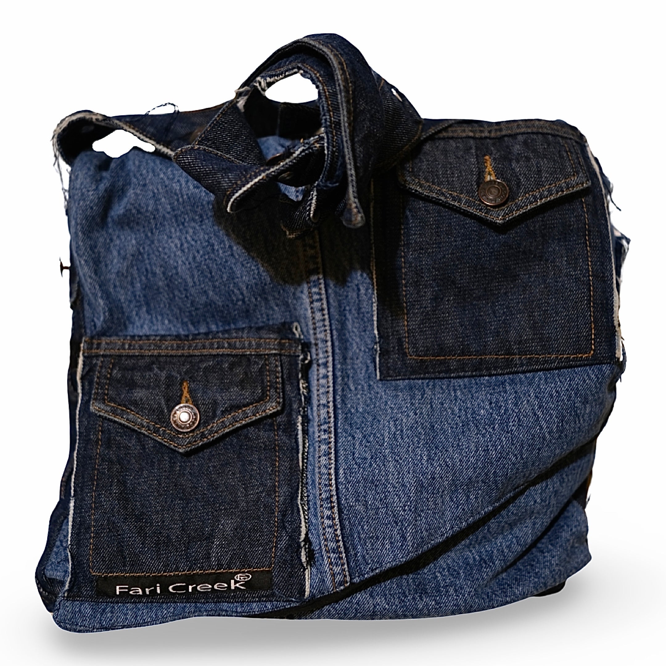 Denim messenger bag